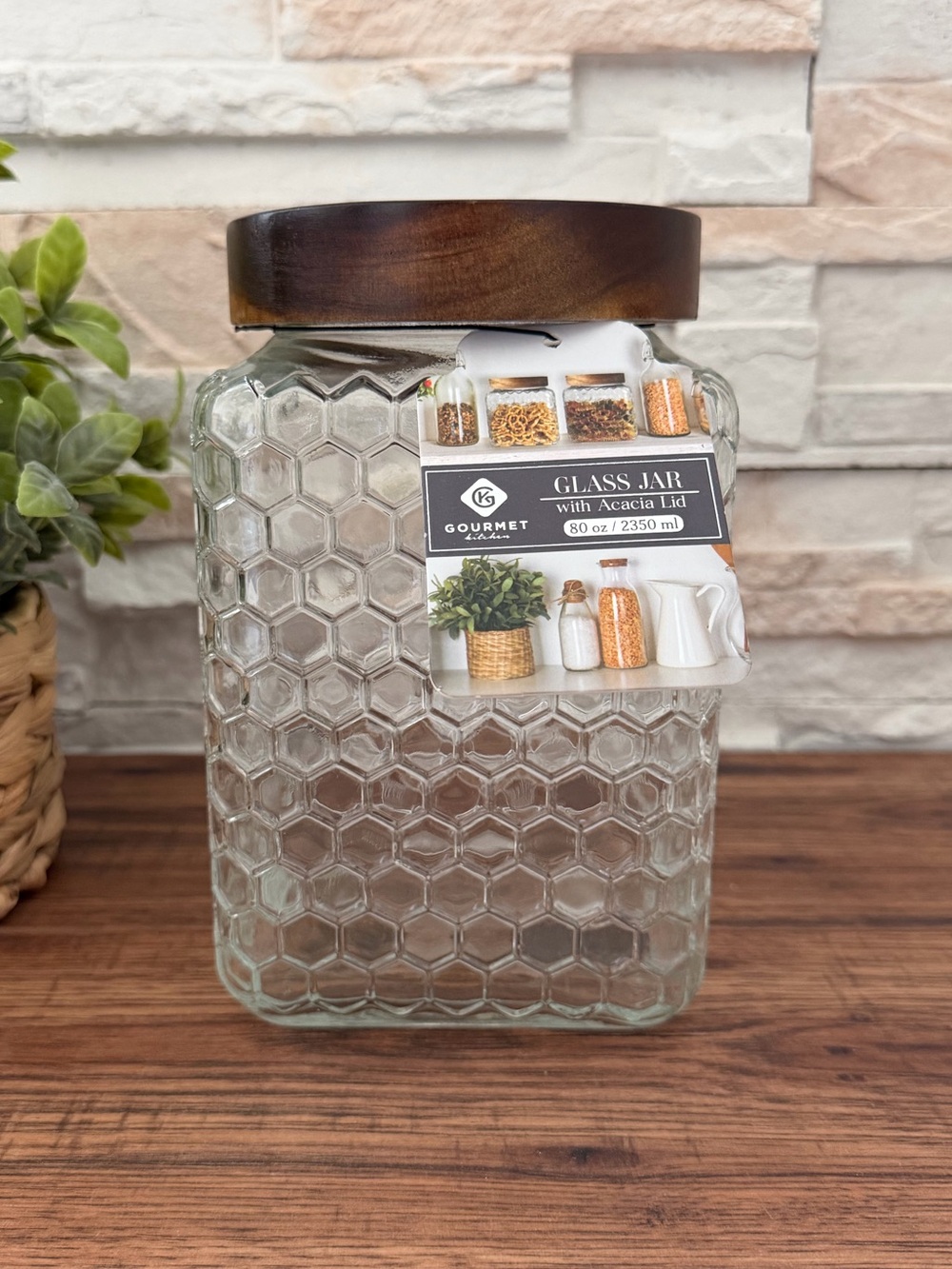 🆕 Glass Honeycomb 80oz Jar / Canister!